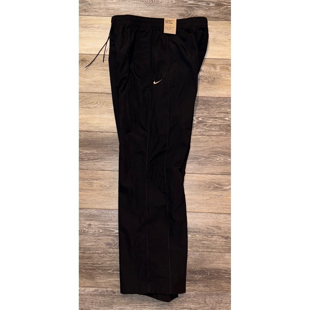 NWT Women's Nike Windrunner High-Waisted Woven Open-Hem Pants - XL - Black - Picture 11 of 11